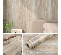 Livelynine Papel Pintado Madera Autoadhesivo 40CMx10M Lavable Papel de Pared Madera Dormitorio Salon Vinilo para Encimera de Cocina Baño Madera Marrón Claro Vinilo Adhesivo Madera Natural Papel Tapiz