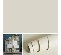 Livelynine Papel Pintado Pared Beige Mate 40CMx5M Impermeable Papel Vinilo Adhesivo Pared Beige Liso Salon Dormitorio Vinilo Adhesivo Muebles Cocina Armarios Escritorio Mesa Vinile Adhesive