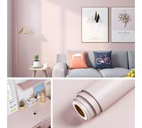 Livelynine Papel Pintado Pared Dormitorio Infantil Niña Papel Adhesivo para Muebles Rosa Claro Vinilo Adhesivo Muebles Vinilo Autoadhesivo Impermeable para Armarios Mesa Escritorio Cajonera 40CMx2M