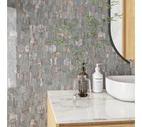 Livelynine Papel Vinilo Adhesivo Pared Cocina Baño 40CMx10M Papel Pintado Autoadhesivo Pared Cocina Efecto Cemento Gris con Vena Oro Rosa Lavable Vinilo Adhesivo Pareds Decorativo Papels Tapiz Paredes