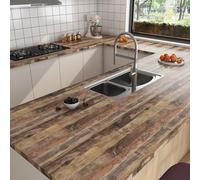 Livelynine Vinilo Adhesivo Muebles Madera Rustica Vinilo Encimera Cocina Resistente al Calor Papel Adhesivo para Muebles Oscura Escritorio Mesa Papel Pintado Madera Pared Cocina 40CMx2M