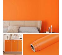 Livelynine Vinilo Adhesivo Muebles Naranja Impermeable Papel Adhesivo para Muebles de Cocina Mesas Escritorio Puertas de Armario Papel Pintado Pared Dormitorio Infantil Tonos Naranjas Mate 40CMx2M
