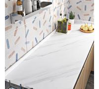 Livelynine Vinilo Encimera Cocina Marmol Blanco 90CMx5M Rollo Papel Adhesivo para Muebles de Cocina Marmol Gris Claro Papel Pintado Autoadhesivo Pared Baño Resistente al Agua Vinilo Adhesivo Muebles