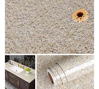 Livelynine Vinilo Granito Amarillo Vinilo Adhesivo Para Encimera de Cocina Granito Vinilos Para Encimeras de Cocina Vinilos Baños Marmol Papel Pintado Cocine Papel Granite Adhesivo PVC 40CMX2M