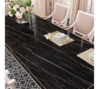 Livelynine Vinilo para Encimera de Cocina Resistente al Calor Efecto Marmol Negro Rosa 40CMx10M Vinilo Adhesivo Cocina Encimera Papel Vinilo Adhesivo Muebles Baño Papel para Forrar Muebles de Cocina