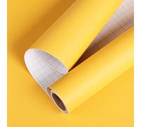 Livelynine Vinilos Para Muebles Infantiles Niña Niño Papel Pintado Amarillo Vinilo Pared Dormitorio Juvenil Papel de Pared Infantil Autoadhesivo Papel Tapiz Paredes Rollo Vinilo Amarillo 40CMX200CM