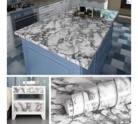 Livelynine Vinilos Para Muebles Marmol Gris Vinilo Adhesivo Para Encimera de Cocina Granito Vinilos Para Baños Mesas Autoadhesivo Vinilo Encimera Cocina Laminada Rollo Vinilo Marmol Adhesivo 40CMX2M