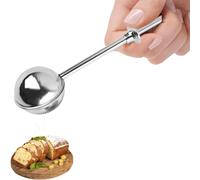 LIVELYPET Colador de azúcar en polvo, colador de harina para panadería, dispensador de plumero de panadería con mango accionado por resorte, manejo con una sola mano, especias de acero inoxidable,