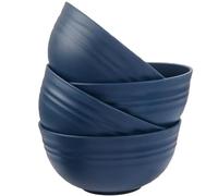 LIVELYPET Juego de 4 cuencos irrompibles para cereales, 24 oz, cuencos de ensalada de plástico, aptos para lavavajillas y microondas, cuencos ligeros y reutilizables para sopa de fideos de arroz