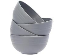 LIVELYPET Juego de 4 cuencos irrompibles para cereales, ensaladeras de plástico, aptas para lavavajillas y microondas, cuencos ligeros y reutilizables para sopa de fideos de arroz, aperitivos