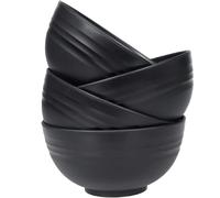 LIVELYPET Juego de 4 cuencos irrompibles para cereales, ensaladeras de plástico, aptas para lavavajillas y microondas, cuencos ligeros y reutilizables para sopa de fideos de arroz, aperitivos