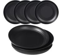 LIVELYPET Platos de plástico reutilizables, juego de 4 platos irrompibles de 8 pulgadas, plato de camping ligero para picnic, ensalada, pasta, fiesta, hogar, oficina, lavavajillas y microondas