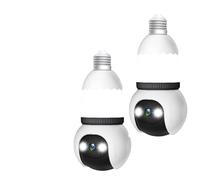 Livelyto Bulb Camera, 4MP Light Bulb Security Camera 2.4GHz Wireless Outdoor Indoor Camera with Night Vision, Smart Porch Lights with Cameras As Easy to Install As Changing Light Bulbs (2Pcs)