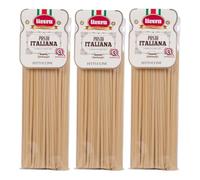 LIVERA- Pasta de fettuccine de sémola de trigo duro, secado lento, italiana, elaboración artesanal, paquete de 3 x 500g.