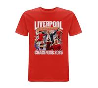 Liverpool 2025 English League Champions - Camiseta unisex 100% algodón, ganadores de la liga Scousers 2025, 4 x L, Altoa única