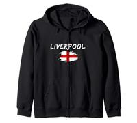 Liverpool England Bandera de Inglaterra Sudadera con Capucha