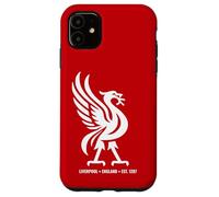 Liverpool England EST. 1207 Colossal Liverbird Blanco Print Carcasa para iPhone 11