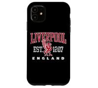 Liverpool England EST. 1207 Throwback - Estampado Desgastado Carcasa para iPhone 11
