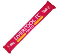 Liverpool F.C. Liverpool FC Anfield - Bufanda de jacquard con escudo blanco, producto oficial, rosso, 152 x 18 cm