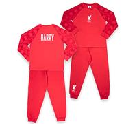 Liverpool F.C. - Pijama personalizado para niños - Pijama rojo de manga larga con logotipo del Liverpool - Ropa de dormir 100% algodón - Producto oficial, rosso, 13-14 años