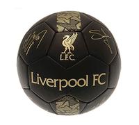 Liverpool FC - Balón de Fútbol Phantom Diseño Firma (1) (Negro Mate, Dorado)