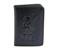 Liverpool FC - Cartera oficial con el escudo grabado en relieve - Cuero - Negro cartera de viaje