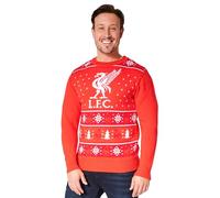 Liverpool FC Jersey Navideño Hombre Fútbol - Suéter de Navidad Hombre de Punto Tallas M-3XL (Rojo, L)