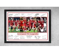 Liverpool FC Legends - Póster enmarcado tamaño A4, diseño de la Premier League (enmarcado 31 x 23 x 1 cm)