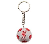 Liverpool FC - Llavero con diseño de balón de fútbol, color blanco y rojo, talla única