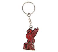 Liverpool FC Official - Llavero de metal con escudo (Talla Única/Plateado/Rojo)