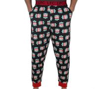 Liverpool FC - Pantalones de pijama oficiales - Para hombre - Negro - Large