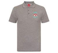 Liverpool FC - Polo Oficial para Hombre - con el Escudo del Club - Gris - Escudo - M