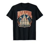 Liverpool Inglaterra Beat City Royal Liver Building Camiseta gráfica económica