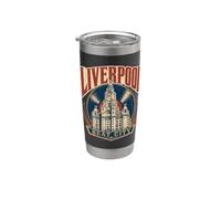 Liverpool Inglaterra Beat City Royal Liver Building Vaso térmico de acero inoxidable de doble pared