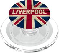 Liverpool Inglaterra Gran Bretaña Bandera Reino Unido Nacido Y Criado Música PopSockets PopGrip para MagSafe