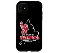 Liverpool Inglaterra Mapa EST. 1207 con Liverbird Carcasa para iPhone 11