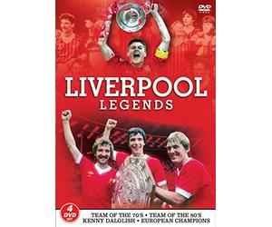 Liverpool Legends FC Football Club Legends 4 Disc DVD Team of the 70s Team of the 80s Kenny Dalglish European Champions
