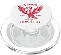 Liverpool Mersey City Since 1207 Liver Bird Envejecido Print Rojo PopSockets PopGrip para MagSafe