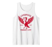 Liverpool Mersey City Since 1207 Liver Bird Large Print Rojo Camiseta sin Mangas