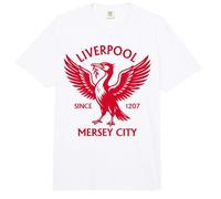 Liverpool Mersey City Since 1207 Liver Bird Large Print Rojo Comfort Colors Adult Heavyweight T-Shirt