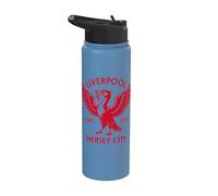 Liverpool Mersey City Since 1207 Liver Bird Large Print Rojo Stainless Steel Insulated Water Bottle