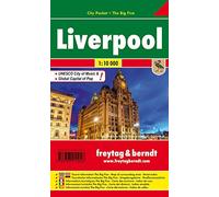 Liverpool, plano callejero de bolsillo plastificado. City Pocket. Escala 1:10.000. Freytag & Berndt.: Stadskaart 1:10 000