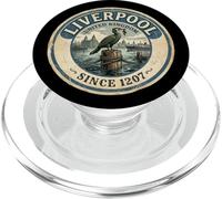 Liverpool Reino Unido Liver Bird Vintage Travel Sticker PopSockets PopGrip para MagSafe