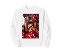 Liverpool Steven Gerrard Levanta Trofeo Copa Mundial de Fútbol Sudadera