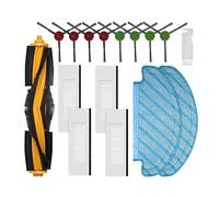 liveryde Piezas de repuesto Compatible con Yeedi Vac Max/Vac Station | Recambios Compatible para Ecovacs Deebot T8/ N8/ N10, 1 cepillo principal, 8 cepillos laterales, 4 filtro, 2 paños de fregona
