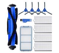 liveryde Piezas de repuesto compatibles con Eufy Robovac 11S / 12 / 15T / 15C / 25C / 30 / 30C / 35C Accesorios, 1 cepillo principal, 4 cepillos laterales, 4 HEPA filtros, 1 filtro primario