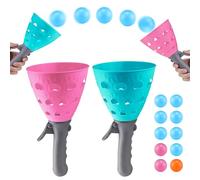 LIVESTN Fangballspiel, Fangbecher Ballspiel mit 2 Fangbechern und 10 Ballllen, Fang den Ball Wurfspiel, Outdoor Spiele für Kinder, für Garten, Park oder Strand, Outdoor Fun Party Game Spielzeug (B)