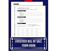 Livestock Bill of Sale Form Book: A Legal Forms for Secure Sales of Cattle, Horses, Goats, Sheep, Pigs | 8.5" x 11".