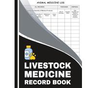Livestock Medicine Record Book: Easy-to-Use Animal Medicine Record Keeper for Tracking Farm Veterinary Treatments, Health Notes, and Care for Cattle, Sheep, Goats, Horses, and Other Livestock