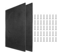 Livestock Scratching Brush Set 2 Pack | Rubber, 14 in x 11,8 in x 19,7 in | Itch Scratcher Pad For Horses, Cows, Pigs, Perros | Stall Wall Mount With Nails